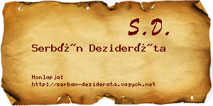 Serbán Dezideráta névjegykártya